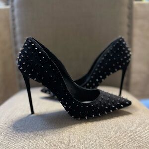 Black studded heels